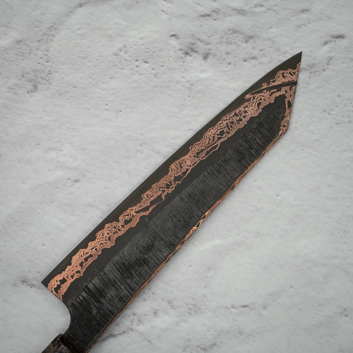 하츠코코로 x 니가라 요로코비 SLD 강 구리 츠치메 다마스커스 K팁 규토(셰프나이프) 240mm 사야 포함