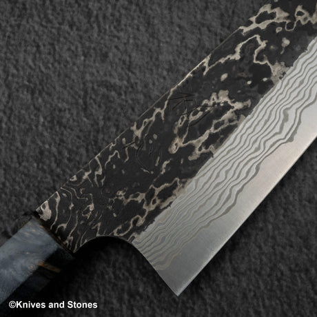 Hatsukokoro x Nigara Yorokobi Special SLD Gyuto 210mm Kurouchi Damascus Birch Handle
