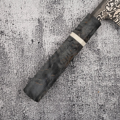 Hatsukokoro x Nigara Yorokobi Special SLD Kurouchi Damascus K tip Gyuto 240mm Polished