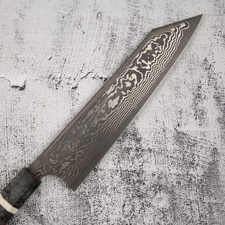 Hatsukokoro x Nigara Yorokobi Special SLD Kurouchi Damascus K tip Gyuto 240mm Polished