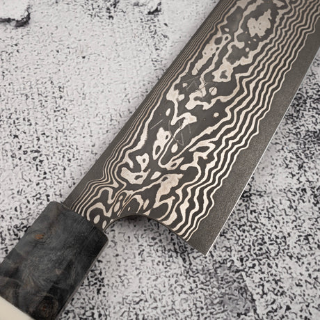 Hatsukokoro x Nigara Yorokobi Special SLD Kurouchi Damascus K tip Gyuto 240mm Polished