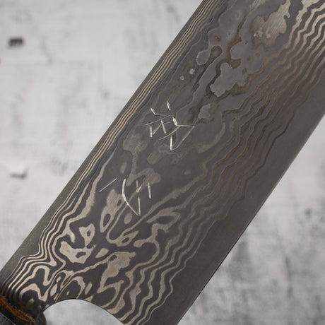 Hatsukokoro x Nigara Yorokobi Special SLD Kurouchi Damascus K tip Gyuto 240mm Polished