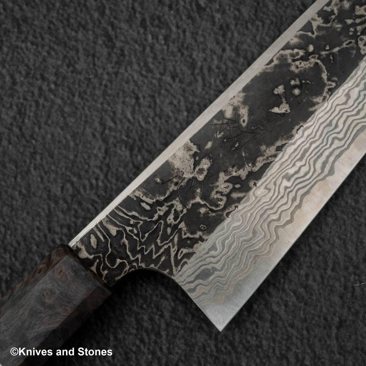 Hatsukokoro x Nigara Yorokobi Special SLD K-tip Gyuto 210mm Kurouchi Damascus Birch Handle