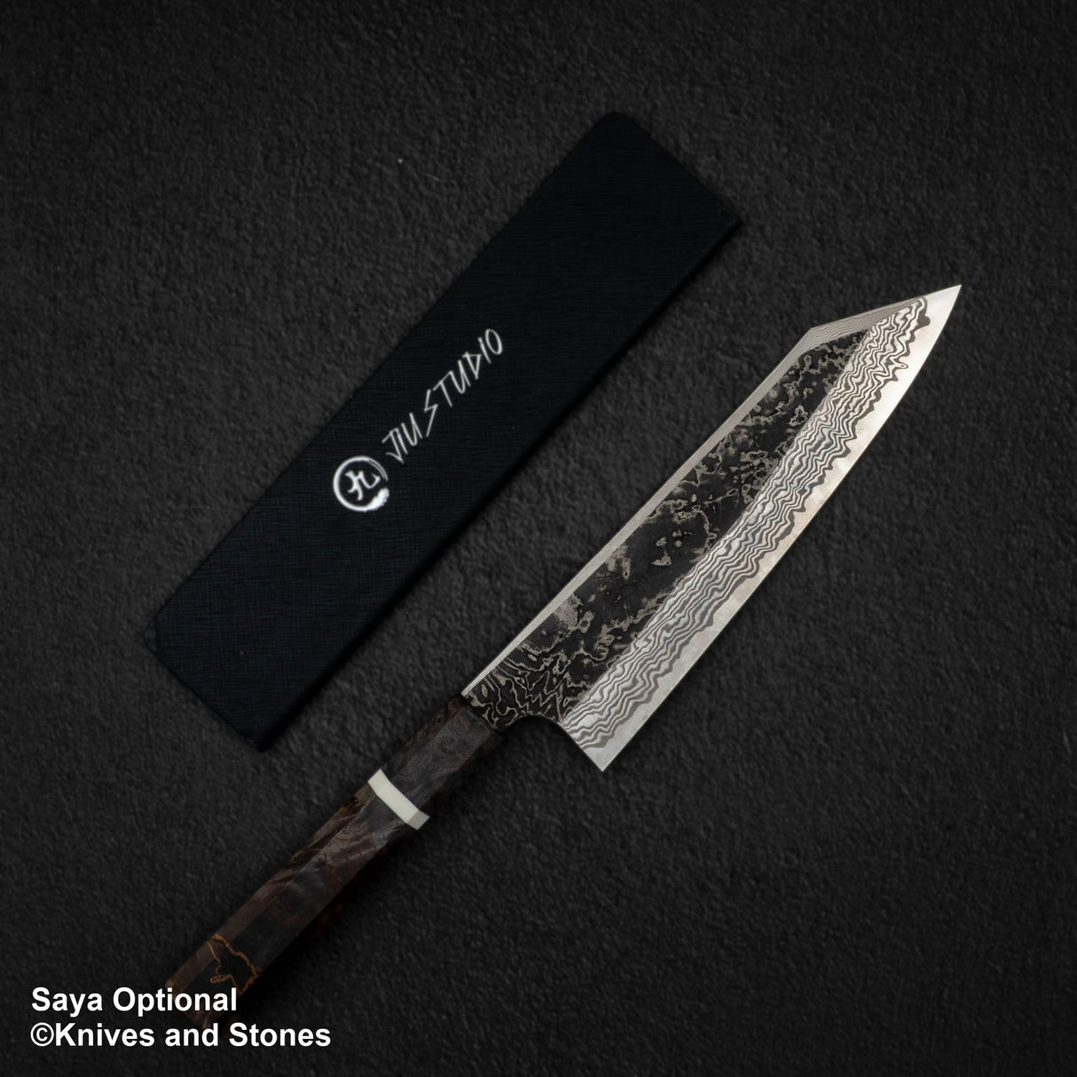 Hatsukokoro x Nigara Yorokobi Special SLD K-tip Gyuto 210mm Kurouchi Damascus Birch Handle