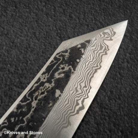 Hatsukokoro x Nigara Yorokobi Special SLD Kurouchi Damascus K tip Gyuto 240mm Birch Handle