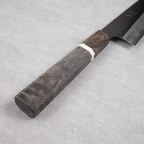 Hatsukokoro x Satoshi Nakagawa Blue 1 Etched Black Damascus Gyuto 210mm