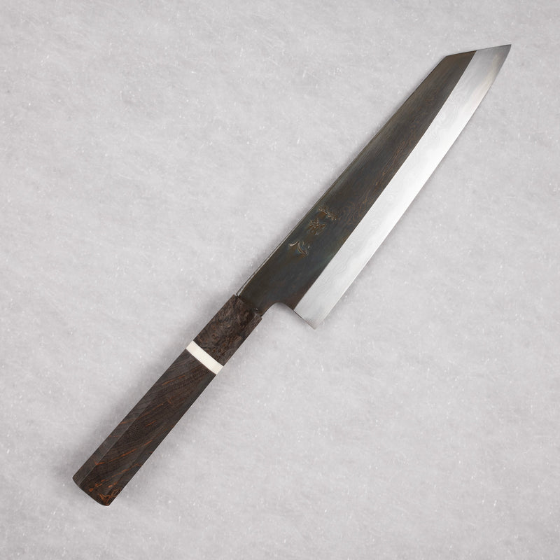 하츠코코로 x 나카가와 사토시 청1강 에칭 블랙 다마스커스 K팁 규토(셰프나이프) 210mm