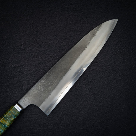 Hatsukokoro x Yoshikane SKD Nashiji Gyuto 210mm Extra Tall, Cosmic Swirl Handle