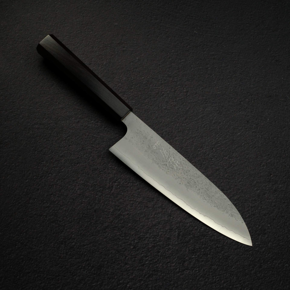 K&S Yuepo SLD Nashiji Santoku 180mm, Ebony Handle