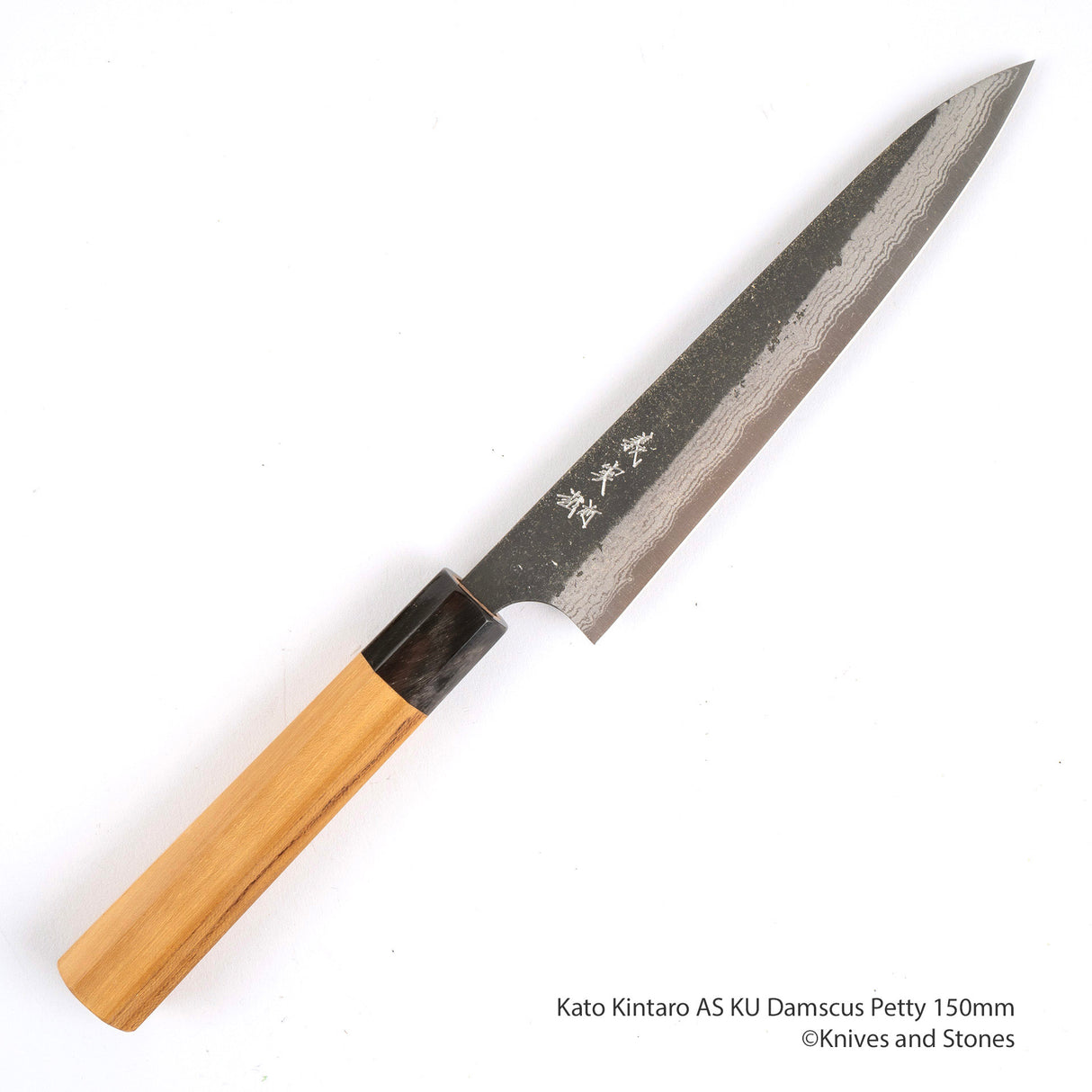 Yoshimi Kato Aogami (Blue) Super Kurouchi Damscus Petty 150 mm