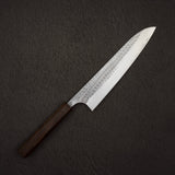 Katsushige Anryu Blue 2 Tsuchime Stainless Clad Gyuto 210mm Ebony Handle
