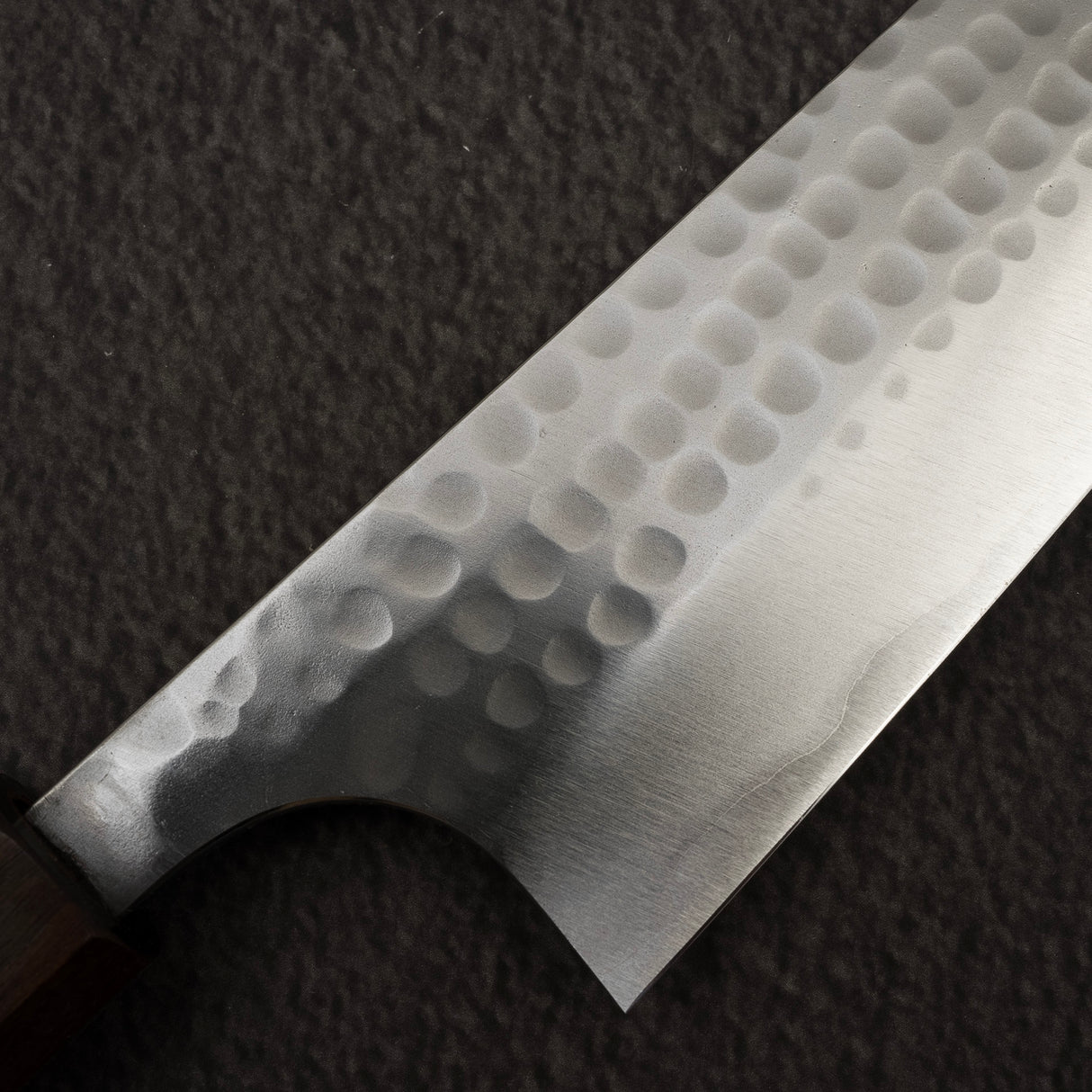 Katsushige Anryu Blue 2 Tsuchime Stainless Clad Gyuto 210mm Ebony Handle