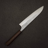 Katsushige Anryu Blue 2 Tsuchime Stainless Clad Gyuto 210mm Ebony Handle