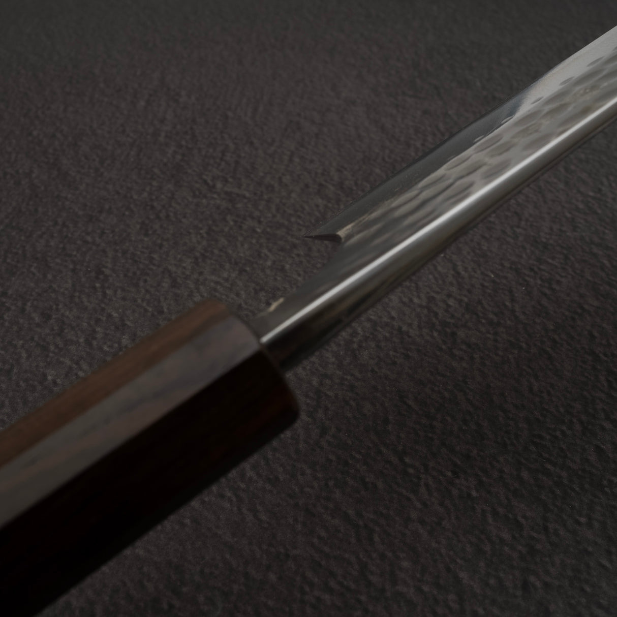 Katsushige Anryu Blue 2 Tsuchime Stainless Clad Gyuto 210mm Ebony Handle