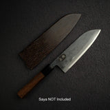 Kurogane Blue 2 Kurouchi Santoku 165mm Rosewood Handle, with Hatsukokoro Stamp