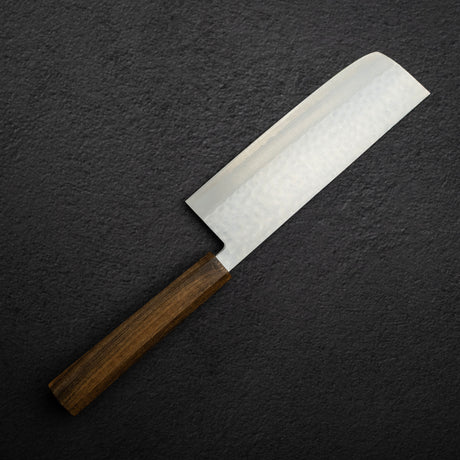 Masutani Kokuryu VG10 Damascus Nakiri 165mm Black Chacate Handle