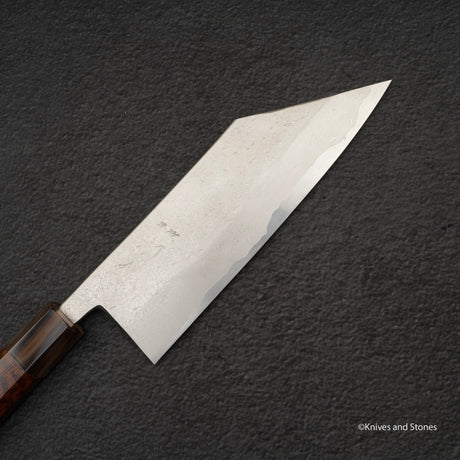 미야자키 카지야 x 하츠코코로 은삼강 다마스커스 하카타 180mm 스네이크우드 핸들