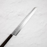 하츠코코로 x 묘진 시라사기 백2강 K팁 야나기바(사시미칼) 330mm