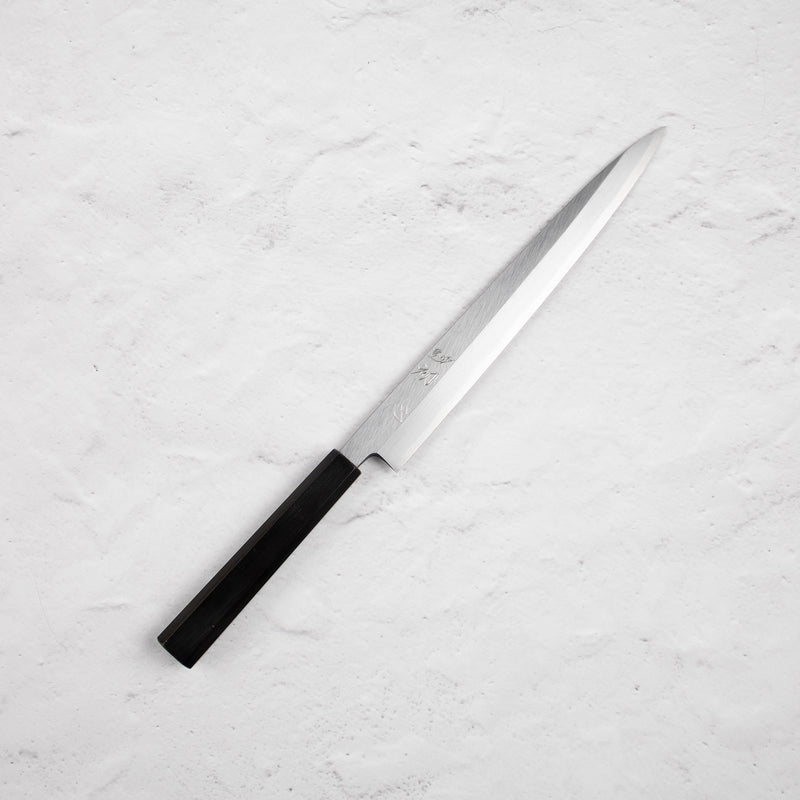 하츠코코로 x 묘진 시라사기 백2강 야나기바(사시미칼) 270mm
