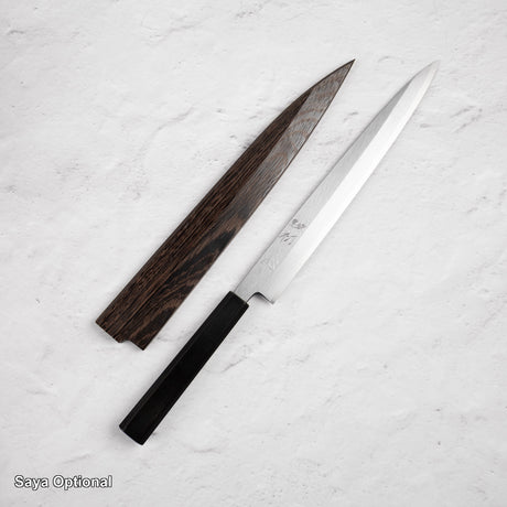 하츠코코로 x 묘진 시라사기 백2강 야나기바(사시미칼) 270mm