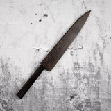 하츠코코로 나카가와 청1강 쿠로우치 다마스커스 스지히키 240mm 에칭 블랙 에보니