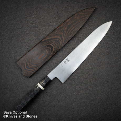 Hatsukokoro x Satoshi Nakagawa Blue 1 Damascus Gyuto 270mm