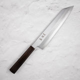 Nakagawa Blue1 Wide Bevel Kasumi K-tip Gyuto 240mm Ebony Handle