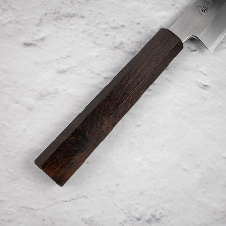 Nakagawa Blue 1 Wide Bevel Kasumi Petty 150mm Ebony Handle