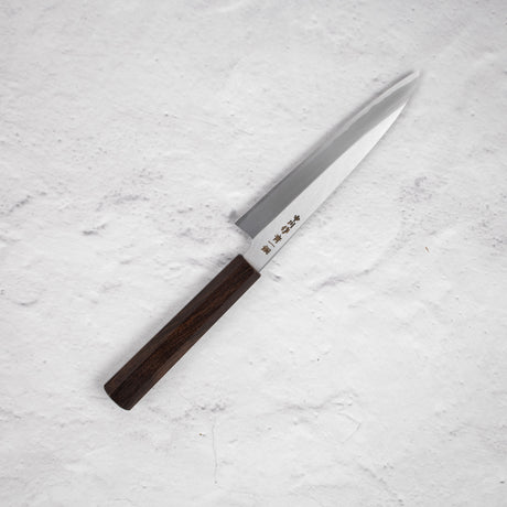 Nakagawa Blue 1 Wide Bevel Kasumi Petty 150mm Ebony Handle