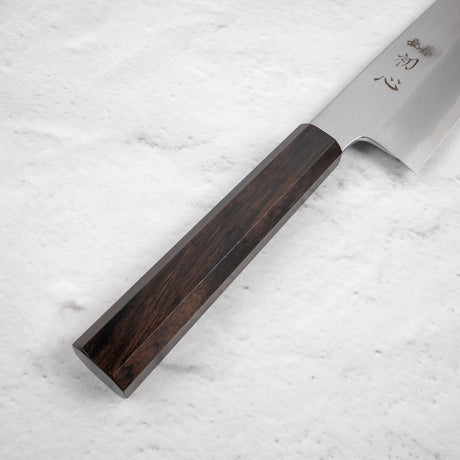 Nakagawa Blue1 Wide Bevel Kasumi Santoku 180mm Ebony Handle