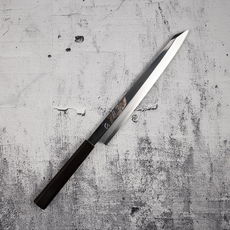 Nakagawa Ginsan K-tip Yanagiba 270 mm Mirror-polished Ebony Handle