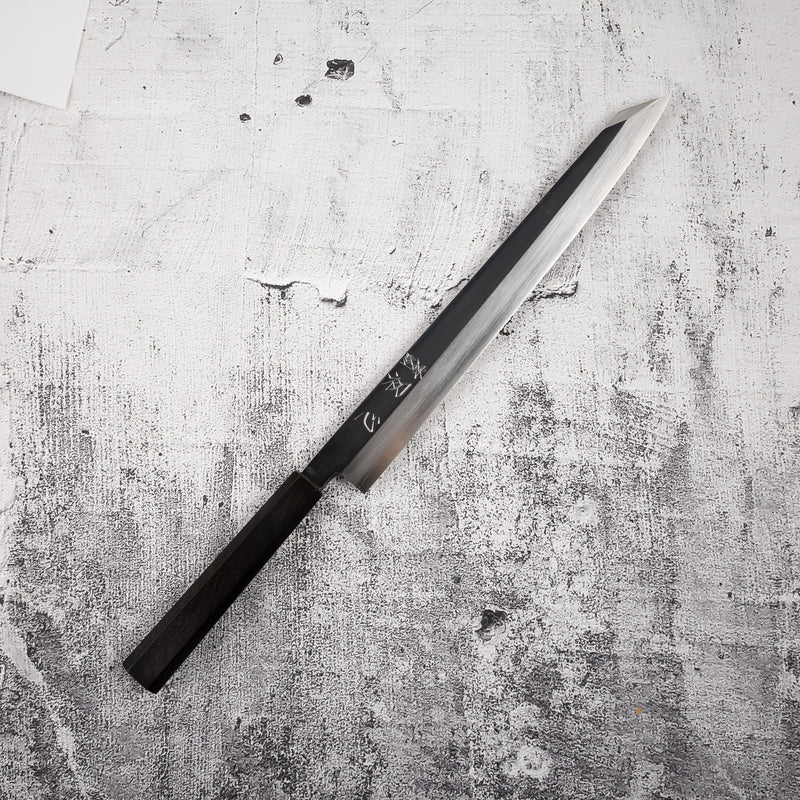 Nakagawa Ginsan K-tip Yanagiba 300 mm Mirror-polished Ebony