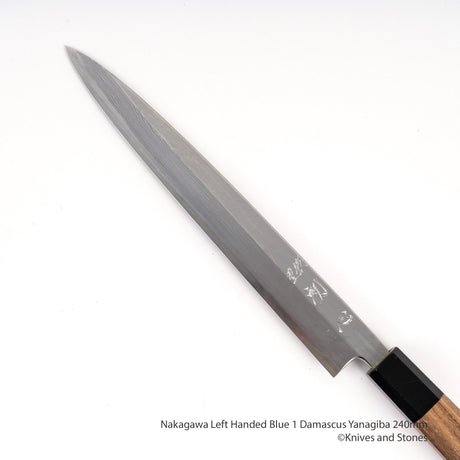Nakagawa Left Handed Blue 1 Damascus Yanagiba 240/270/300/300 mm