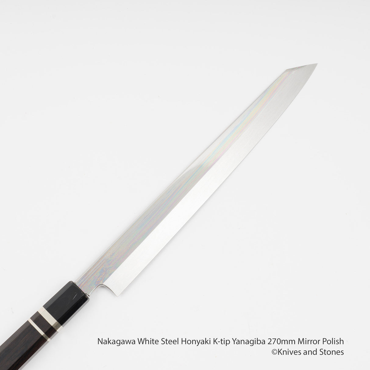 나카가와 백지강 혼야키 K팁 야나기바(사시미칼) 270mm 경면