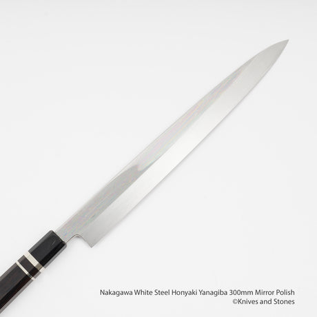 나카가와 백지강 혼야키 야나기바(사시미칼) 300mm 경면