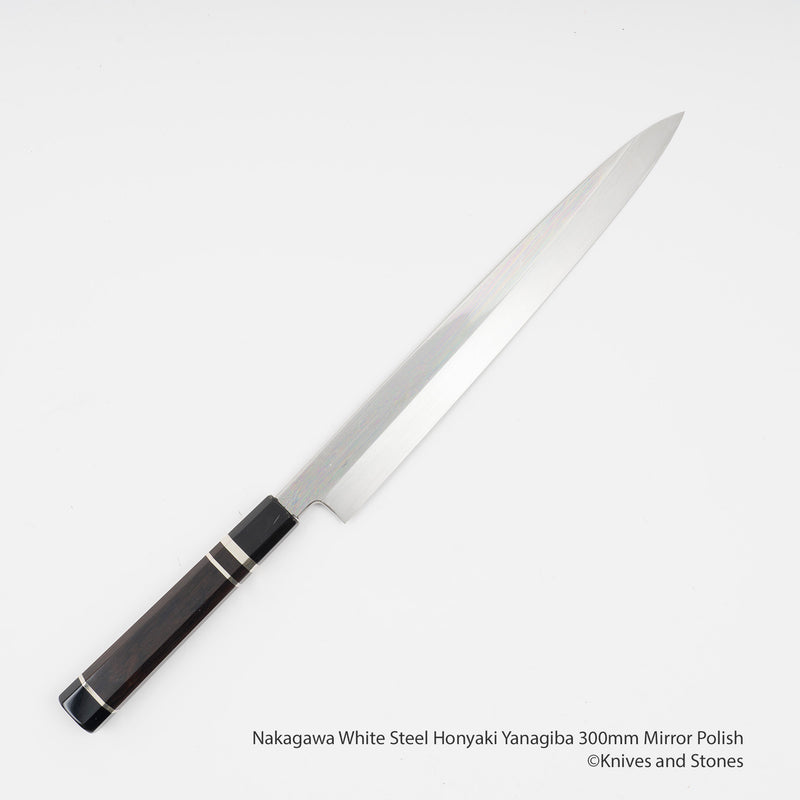 나카가와 백지강 혼야키 야나기바(사시미칼) 300mm 경면
