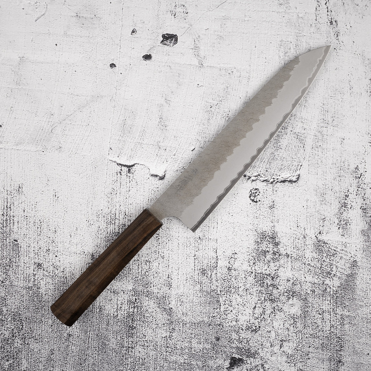 Nigara Aogami (Blue) Super Gyuto 240mm Tsuchime Black Chacate