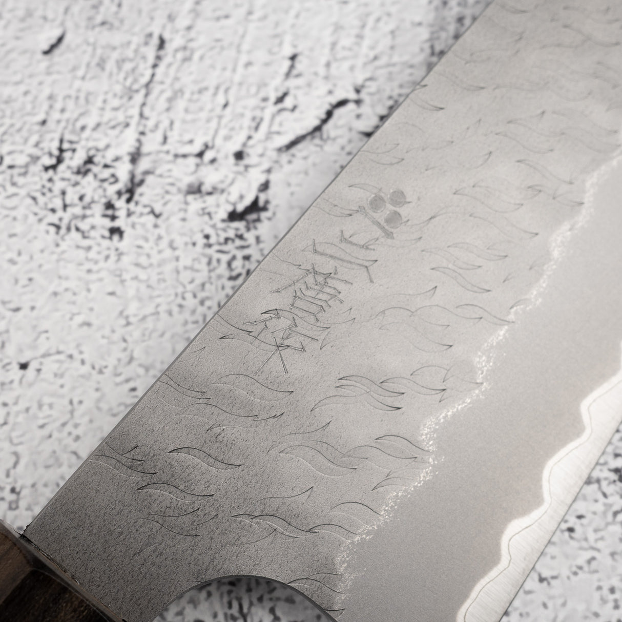 Nigara Aogami (Blue) Super K-tip Gyuto 240mm Tsuchime Black Chacate