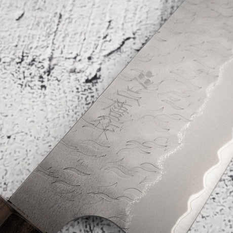 Nigara Aogami (Blue) Super K-tip Gyuto 240mm Tsuchime Black Chacate