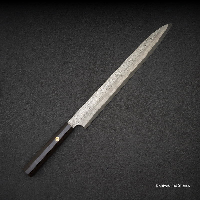 니가라 안몬 쿠로조메 청2강 다마스커스 야나기바(사시미칼) 330mm