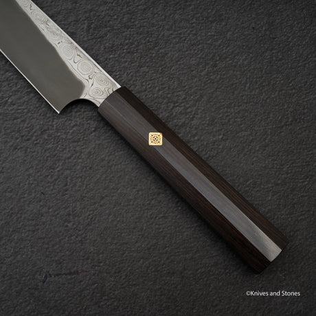 Nigara Anmon Kurozome Blue 2 Damascus Yanagiba 330mm