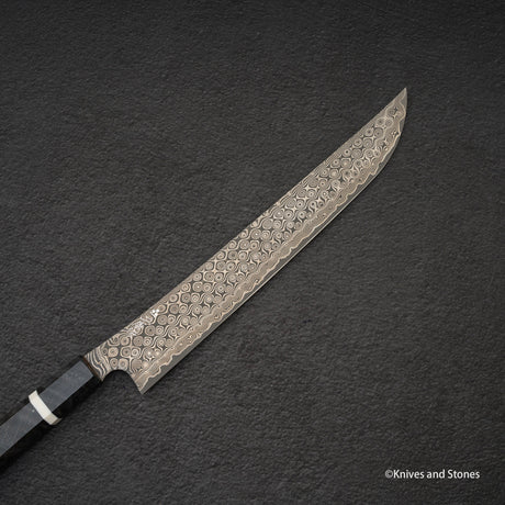 Nigara Anmon SG2 Raindrop Damascus Sakimaru Sujihiki 270mm