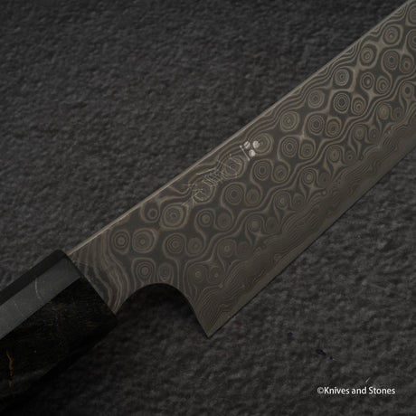 Nigara Anmon SG2 Raindrop Damascus Sakimaru Sujihiki 300mm