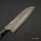 Nigara Anmon SG2 Raindrop Damascus Santoku 170mm Birch (暗紋)
