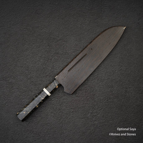 Nigara Anmon SG2 Raindrop Damascus Santoku 170mm Birch (暗紋)