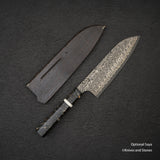 Nigara Anmon SG2 Raindrop Damascus Santoku 170mm Birch (暗紋)