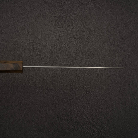 Nigara Aogami (Blue) Super Matt Kurouchi Tsuchime Finished Santoku 180mm Black Chacate
