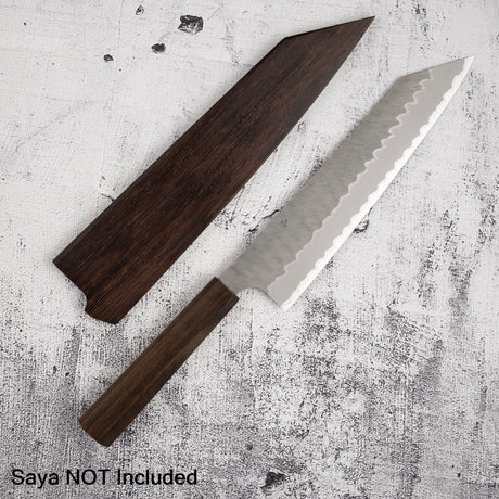 Nigara Aogami (Blue) Super K-tip Gyuto 240mm Tsuchime Black Chacate