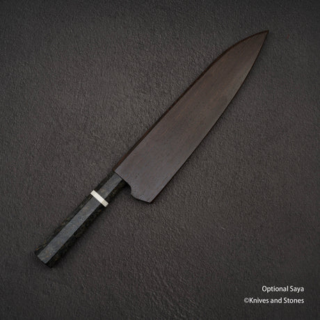 Nigara Ginsan Kurozome Damascus Gyuto 240mm Birch Handle