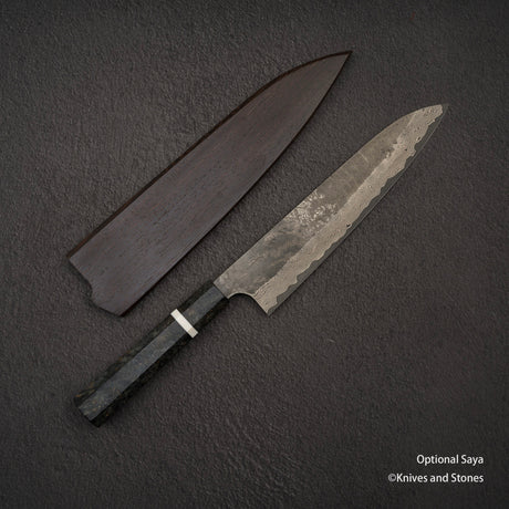 Nigara Ginsan Kurozome Damascus Gyuto 240mm Birch Handle